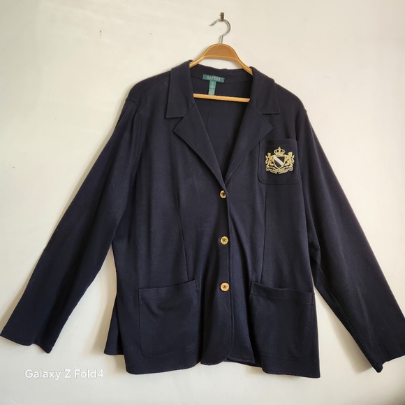 Ralph Lauren Jackets & Blazers - Ralph Lauren.. Navy Blue Women's Blazer with Embroidered Crest